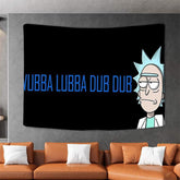 Lofaris Black Funny Anime 3D Printed Family Wall Tapestry